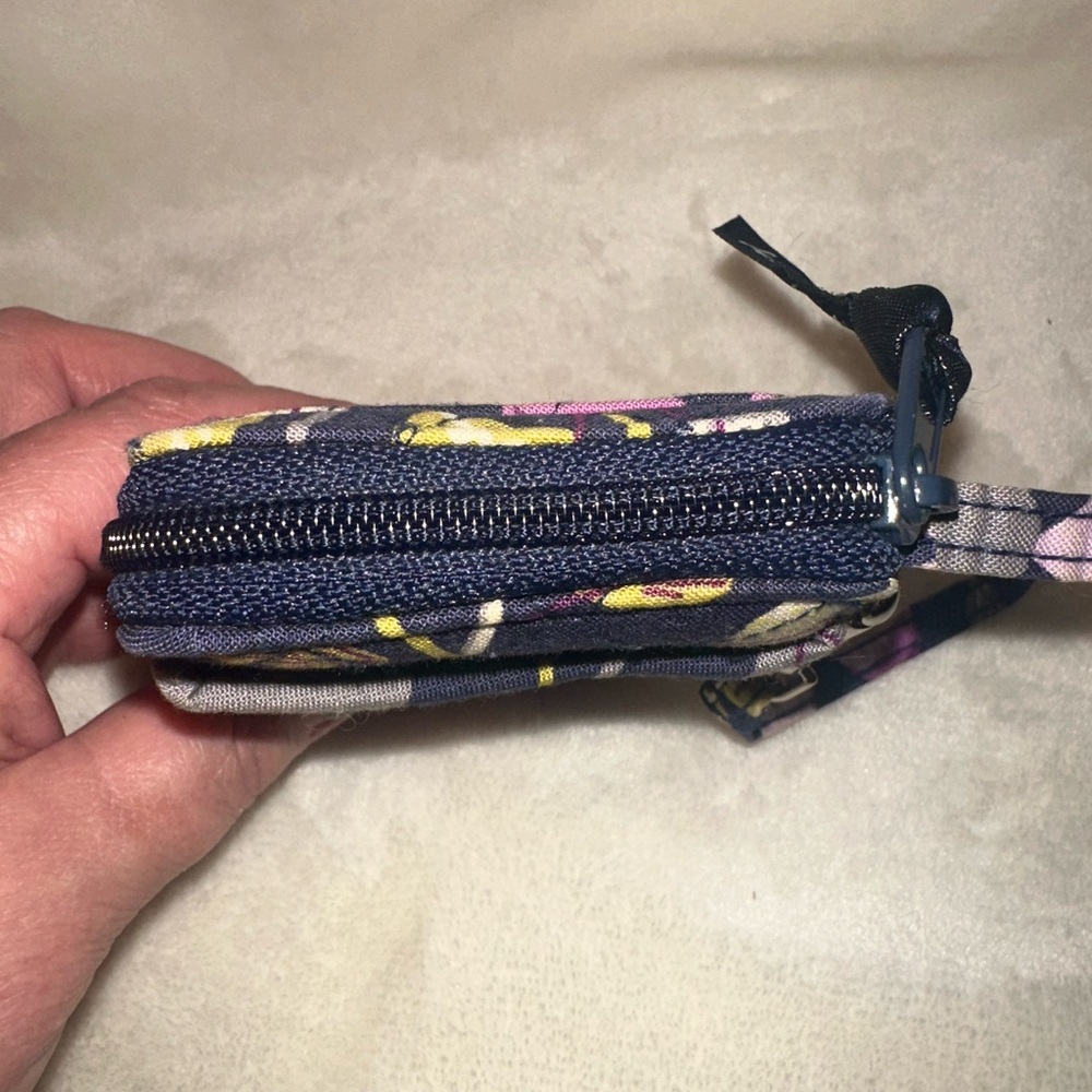 Vera Bradley Compact Wristlet Wallet Plumb Petals Nightingale Patterns - Picture 6 of 10